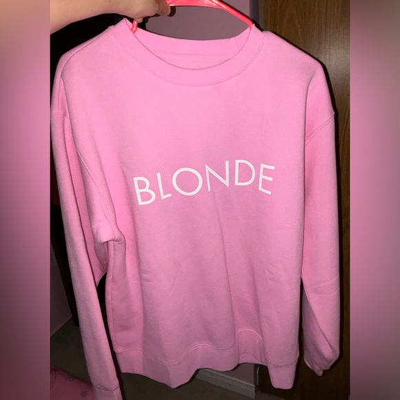 BNWT Brunette the Label BLONDE Classic Crew Sweatshirt - Picture 1 of 4